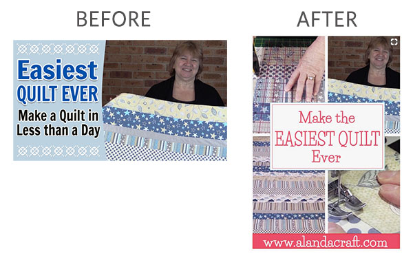 before and after examples of pinterest images