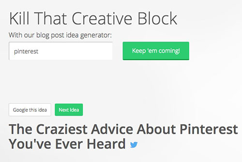 blog post idea generator
